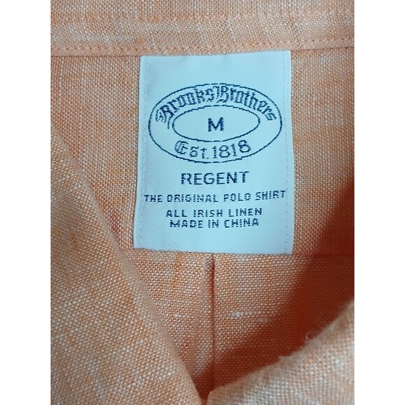 Brooks Brothers Mens Shirt Sz M Regent %100 Irish Linen Button Down Solid $148 - Picture 11 of 16